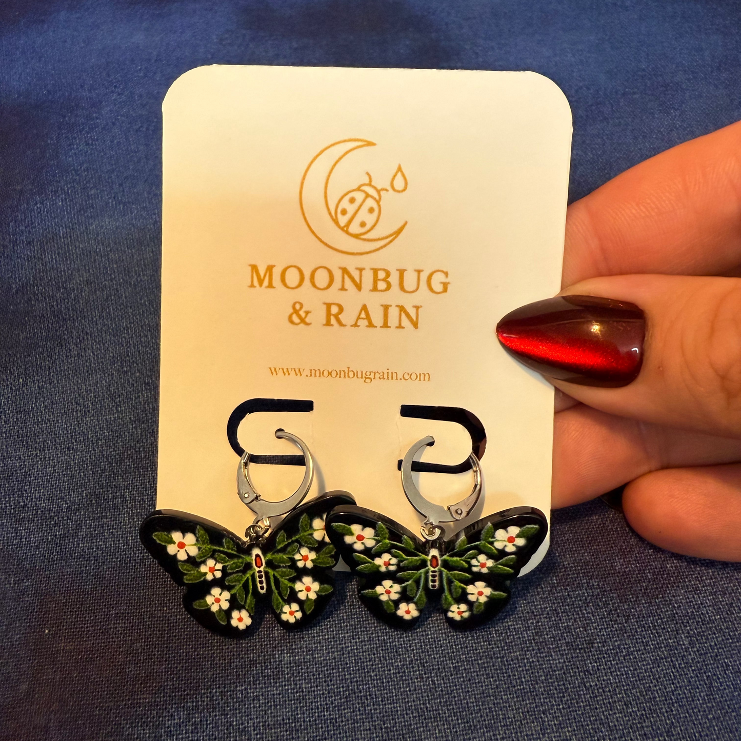 Black Floral Butterflies