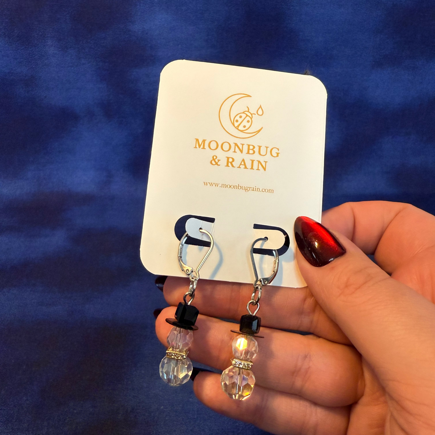 Beaded Snowman - Silver Scarf